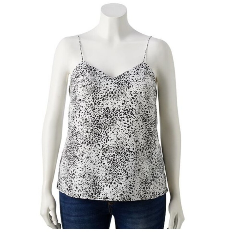 New Plus Size Nine West Print Cami, Size 1X